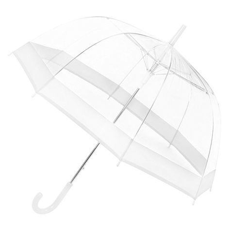 Clear Dome See Through Umbrella - Windproof - Strong, Lightweight, Transparent, Waterproof - (White) Dome Umbrella, Transparent Umbrella, Windproof Umbrella, Large Umbrella, Black Umbrella, Compact Umbrella, Automatic Umbrella, 3rd Eye, Folding Umbrella