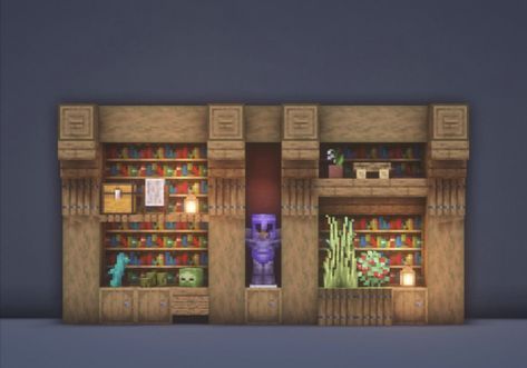 Minecraft Wall Interior, Minecraft Indoor Wall Designs, Minecraft Display Room, Minecraft Wall Ideas Interior, Minecraft Interior Wall Designs, Minecraft Mineshaft Ideas, Minecraft Walls Ideas, Wall Design Minecraft, Minecraft Wall Design