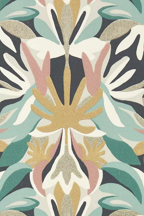 Harlequin Colour Wallpapers Melora Wallpaper | Anthropologie UK Wallpaper Glitter, Buy Wallpaper, Harlequin Wallpaper, Color Palette Yellow, Wallpaper Companies, Standard Wallpaper, 1% Wallpaper, Botanical Wallpaper, Gold Interior