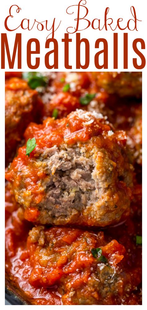 Ground Beef Meatballs Recipe, Ground Beef Italian Meatballs, All Beef Meatballs, Easy Meatballs No Bread Crumbs, Best Baked Meatballs, Large Meatballs Baked, Meatloaf Meatballs Recipes, Large Meatball Recipes, Italian Meat Balls