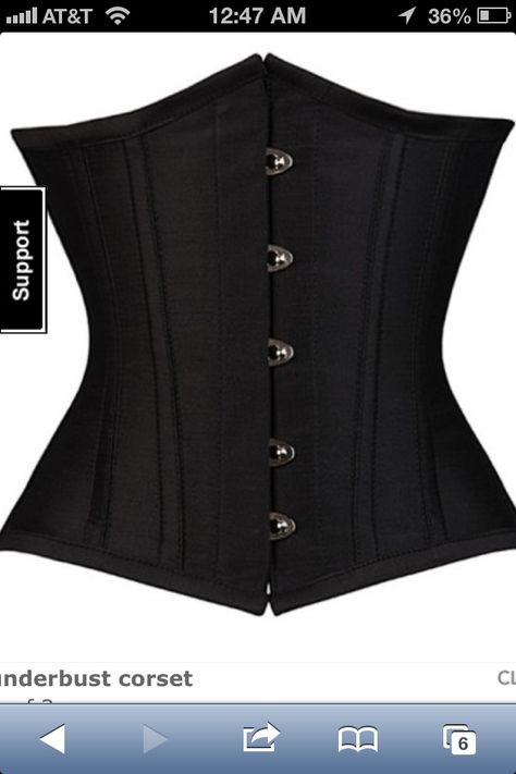 Black under bust corset corsetsuk.com 78£ Under Bust Corset, Black