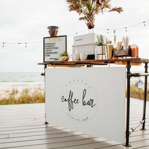 This slow Sunday morning has us dreaming about Coastal Coffee Bar, and looking forward to trying more of their specialized blends at The Heritage - A VIE Legacy Show Home celebration this upcoming weekend! ☕💭 Coastal Coffee Bar, Coffee Bar Inspiration, Coffee Bar Styling, Mobile Coffee Cart, Coffee Bar Wedding, Starting A Coffee Shop, Mobile Cafe, Coffee Trailer, Small Coffee Shop