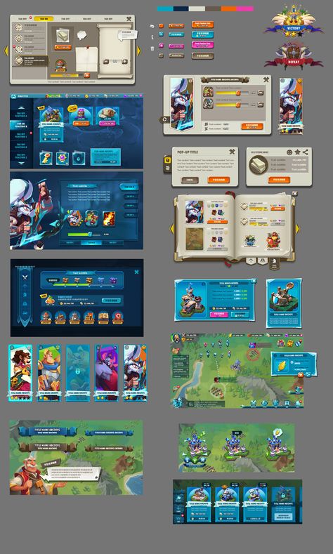 Ui Game Design, Video Game Concept, Puzzle Game Ui, Game Layout, Idle Game, Ui Ux 디자인, Card Ui, Game Gui, Ui Game