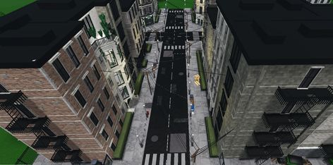 Town Layouts For Bloxburg, New York Apartments Exterior, Bloxburg Cities Layout, City Layouts For Bloxburg, Bloxburg Towns Large Plot, New York City Bloxburg Build, Bloxburg Nyc Layout Large Plot, New York Town Bloxburg, Bloxburg New York Decal Codes