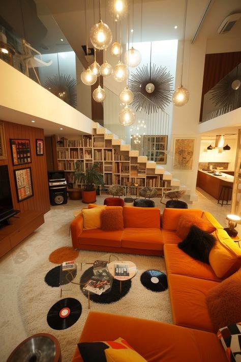 70s Living Room, 70s House, 70s Interior, Retro Interior Design, 70s Home, 70s Home Decor, Dream Apartment Decor, Future Apartment Decor, Apartment Decor Inspiration