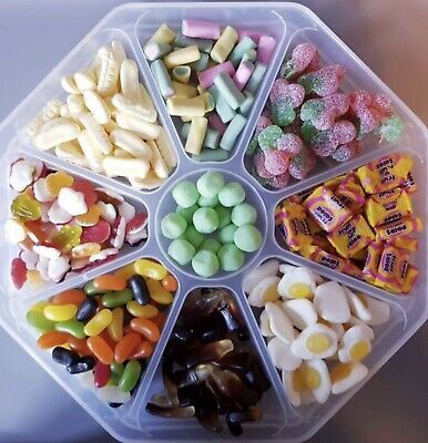 Empty Pick And Mix Sweet Platter Tray | eBay Sweets Tray, Sweet Platter, Party Centrepiece, Sweetie Cones, Sweet Boxes, Party Sweets, Sweet Cones, Sweets Gift, Sweet Box