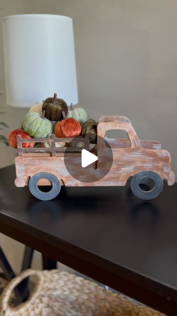 Dollar Tree Pumpkin Truck, Dollar Tree Truck Crafts, Dollar Tree Truck, Truck Crafts, Pumpkin Truck, Fall Craft, Diy Pumpkin, Instagram Diy, Craft Night