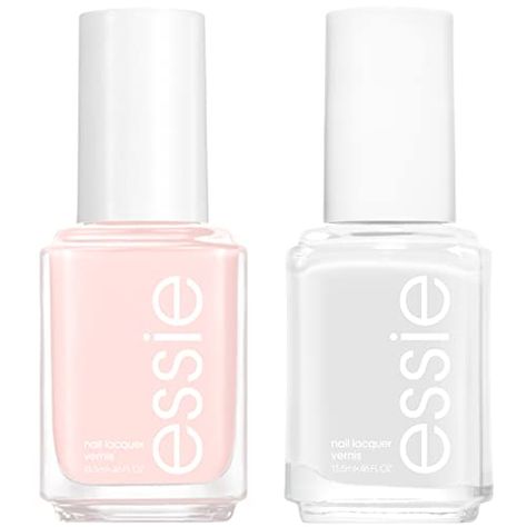 essie nail polish, Ballet French Manicure Kit, a sheer pink and a white nail polish, 8-free vegan, 1 kit Pale Pink Nail Polish, French Nail Polish, French Manicure Kit, Pale Pink Nails, Nail Polish Kits, White Nail Polish, Pink Nail Polish, Essie Nail Polish, Manicure Kit