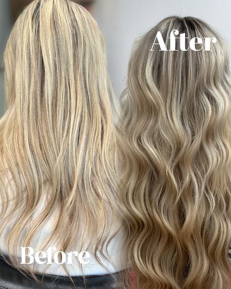 Before ➡️ After I love extensions that are beautiful at every stage of the process! 1️⃣ Before & After 2️⃣ After New Hair Install 3️⃣ A fresh canvas of Healthy Hair after her precious extensions were removed. 4️⃣ Flawless growout from her last appointment. Some people worry about the part of extensions process where their hair doesn’t look good, that’s why I use a method that leaves out that part of the process. 😉 If you’re ready for your own extensions comment READY and I’ll send you ... How To Put In Extensions, Extensions Before And After, Hair Extensions Before And After, Hair Extension, Some People, Healthy Hair, New Hair, Hair Inspo, Hair Extensions