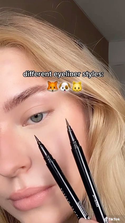 621k Likes, 4,900 Comments - *＊✿❀ lena ❀✿＊* (@lenkalul) on Instagram: “different eyeliner styles: 🦊🐶🐱 comment your favourite:) video ib: @hayley_bui <3 products i used:…” Different Eyeliner, Hayley Bui, Different Eyeliner Styles, Eye Makeup Techniques, Makeup Artist Tips, Eyeliner Styles, Quick Makeup, Easy Makeup Tutorial, Eye Makeup Designs