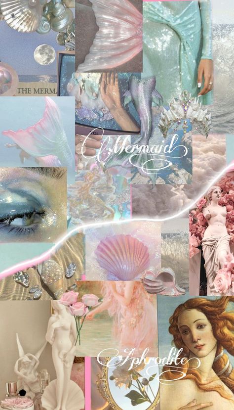 Aphrodite Mermaid, Mermaid Ethereal, Mermaid Goddess, Aphrodite Aesthetic, Aphrodite Goddess, Fantasy Mermaids, Mermaid Core, Mermaid Diy, Ethereal Aesthetic