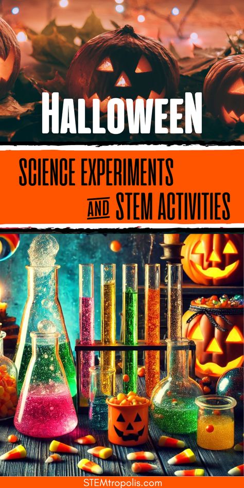 Halloween Classroom Projects, Creative Halloween Activities, Halloween Activities For Afterschoolers, School Halloween Activities Elementary, Halloween Party Science Experiments, Halloween Fun Friday Activities, Homeschool Halloween Crafts, Glow Science Experiments, Halloween Expirements For Kids