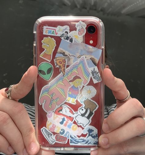 Tumblr Phone Case, Clear Phone Case Design, Red Iphone Case, Red Cases, Collage Phone Case, Aesthetic Phone Case, I Phone, Clear Phone Case, Cute Cases