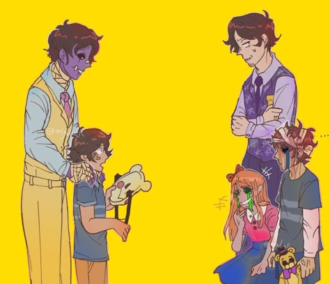 Physic Friend Fredbear, Glammike And Gregory, Glammike Art, Fnaf Office, Fnaf Michael Afton, Fnaf Afton Family, Micheal Afton, Whatsapp Wallpapers Hd, Glamrock Freddy