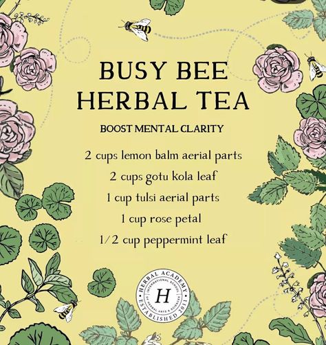 Tea Magic, Tea Blends Recipes, Herbal Academy, Herbal Education, Medicinal Tea, Healing Tea, Herbal Teas Recipes, Magic Herbs, Herbal Drinks