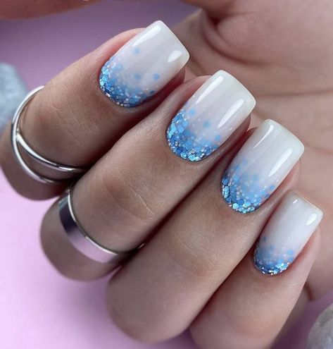 Nails Gel Ideas, Nails Galaxy, Gel Ideas, Matte Pink Nails, Bright Nail Art, White Manicure, Nude Nail Designs, Blue Hearts, July Nails