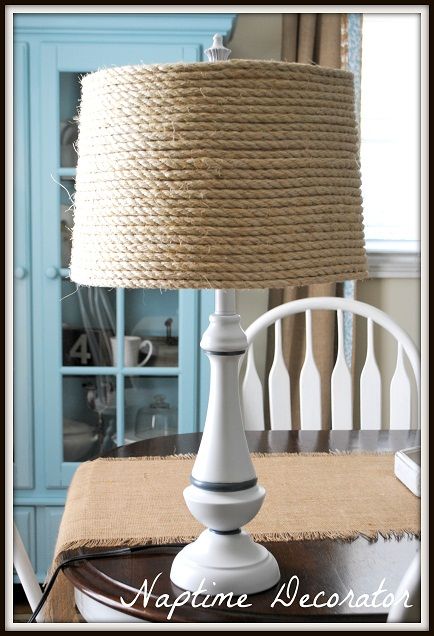 Nautical Lamp Shades, Bedroom Lamps Design, Diy Lamp Makeover, Nautical Lamps, Old Lamp Shades, Deco Marine, Nautical Room, Nautical Bedroom, Lampshade Makeover