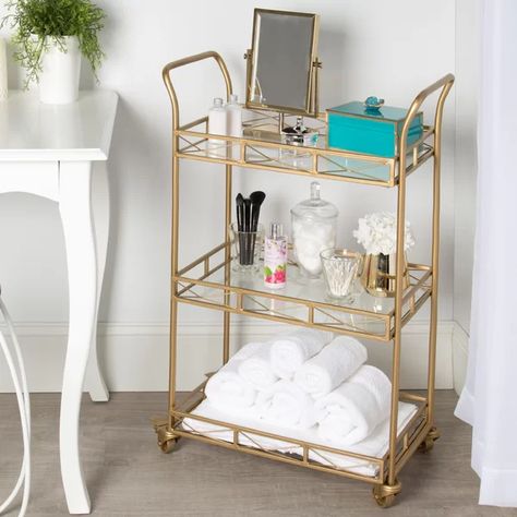 Lash Post, 3 Tier Tray, Gold Bar Cart, Perfume Display, Bar Cart Styling, Tea Cart, Cart Decor, Lash Room, Eyelash Extentions