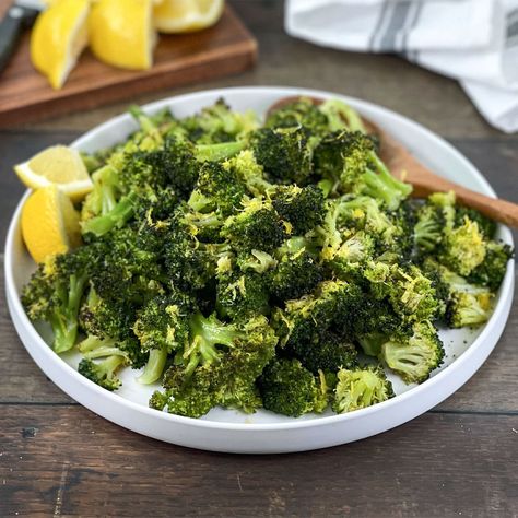 Lemon Butter Broccoli, Roasted Whole Eggplant, Crispy Garlic Bread, Easy Broccoli Cheese Soup, Sauce For Broccoli, Butter Broccoli, Broccoli Cheese Soup Recipe, Broccoli Lemon, Cheese Soup Recipe