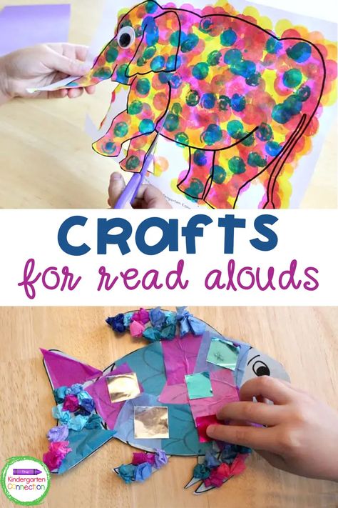 Crafts and Read Alouds for Kindergarten - The Kindergarten Connection Story Book Crafts, Read Alouds For Kindergarten, Craftivity Kindergarten, A House For Hermit Crab, Read Alouds Kindergarten, Book Themed Crafts, 1st Grade Books, First Grade Books, Kindergarten Library