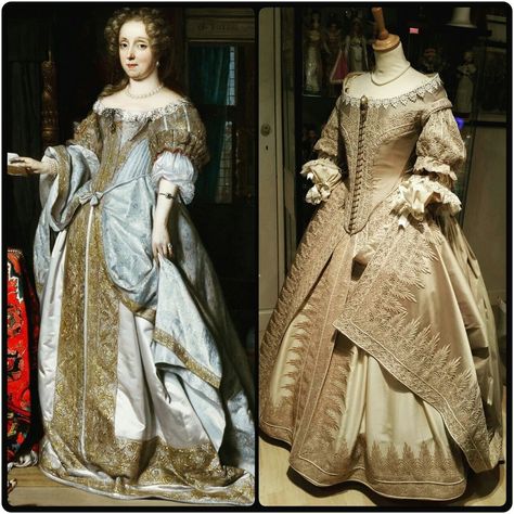 17th Century Gown, Nell Gwynn, Baroque Clothing, Baroque Costume, 1600 Fashion, Gabriel Metsu, 17th Century Dress, 17th Century Clothing, Historical Gowns