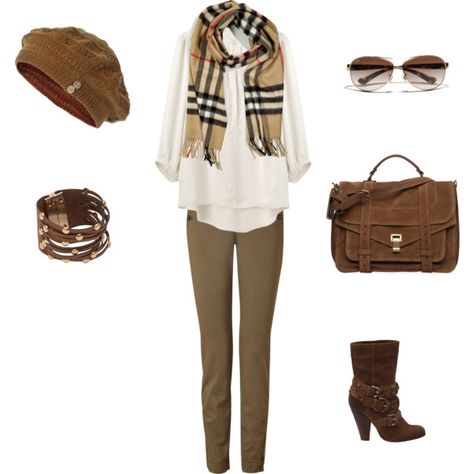 Have the khaki pants  and blouse. Need the accessories. Khaki Pants Outfit Winter, Brown Blouse Outfit, Working Girl Outfits, Beige Outfits, Pants Outfit Winter, Khaki Pants Outfit, Khakis Outfit, Winter Pants Outfit, Fun Clothes