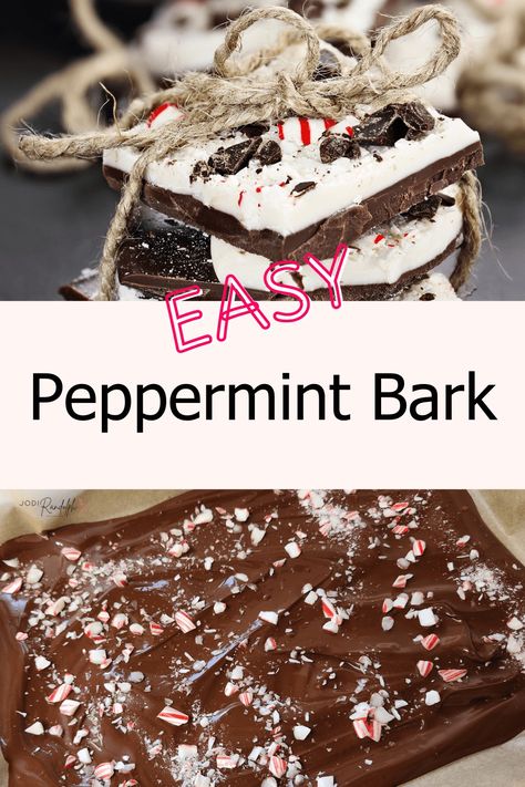 Peppermint Bark isn't just for the holidays. Treat yourself to this easy snack. Make it in minutes. Find more essential oil recipes on my blog. Protein Peppermint Bark, Peppermint Almond Bark, Dark Chocolate Peppermint Bark, How To Make Peppermint Bark, Easy Peppermint Bark Recipe, Chocolate Peppermint Bark Recipe, Easy Peppermint Bark, Bark Recipes Easy, Peppermint Bark Recipe