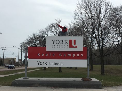 This sign brings back some of the greatest memories I ever have! YorkU York University Toronto, Move To Canada, Toronto Life, York University, Toronto Ontario, 2025 Vision, Great Memories, Colleges And Universities, What If