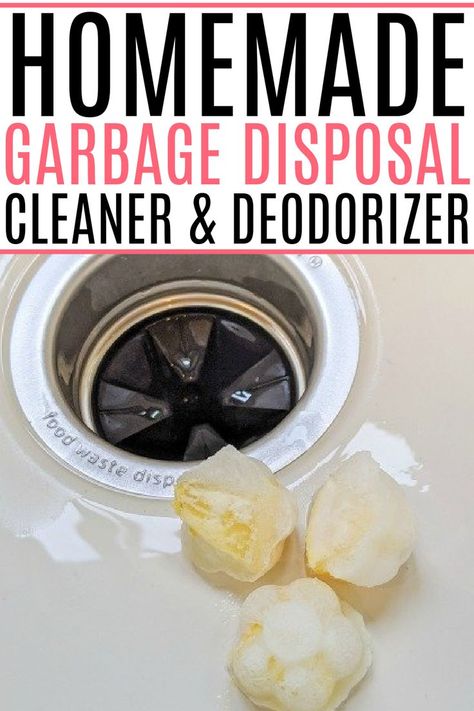 Love this homemade garbage disposal cleaner for getting my disposal clean and smelling great without using chemicals. It's all natural and an easy DIY to do. Try it out today. Lemon And Baking Soda, Homemade Bathroom Cleaner, Garbage Disposal Cleaner, All Natural Cleaning Products, Green Cleaning Recipes, Disposal Cleaner, Deep Cleaning Checklist, Diy Essential Oil Recipes, Diy Cleaning Products Recipes