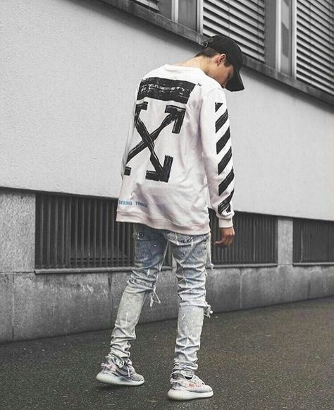 Follow @XxSneakerHeadsxX for more poppin pins #men'ssummeroutfit #men's #summer #outfit #streetwear Hypebeast Outfit, Hypebeast Fashion, White Jeans Men, Hype Beast, Big Men Fashion, Ripped Jeans Men, Mens Fashion Edgy, Streetwear Mode, Mens Fashion Urban