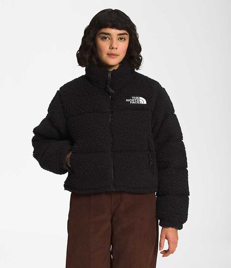 High Pile Nuptse Jacket, 1996 Retro Nuptse Jacket, Retro Nuptse Jacket, Nuptse Jacket, North Face Nuptse, North Face Puffer Jacket, Black Down, Womens Fleece, Black North Face