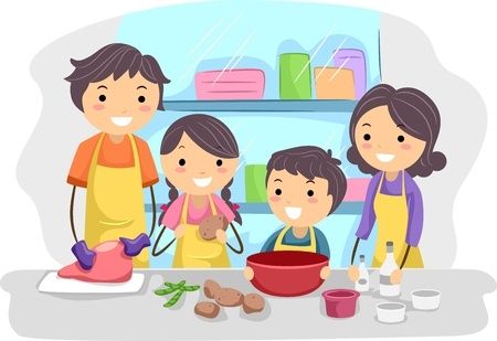 5 Meaningful Bonding Ideas For The Whole Family | The New Age Parents Family Cooking Together, Cooking Pictures, Planning School, Elementary Lesson Plans, Royalty Free Clipart, Clip Art Pictures, Free Vector Illustration, Family Cartoon, Free Cartoons