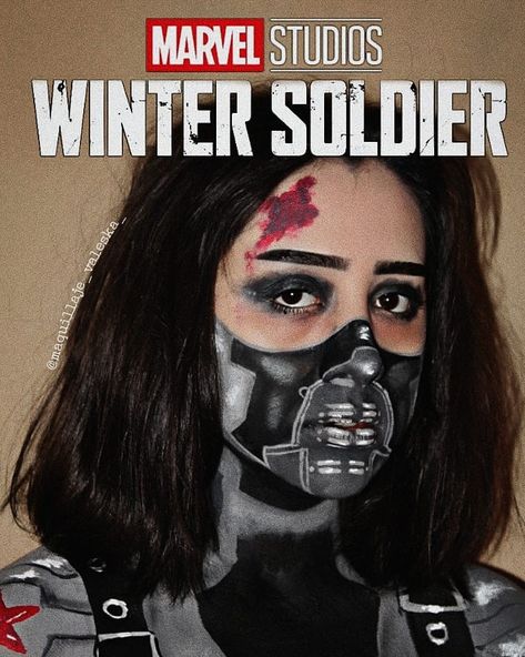 Maquillaje inspirado en el Soldado del Invierno Winter Soldier Makeup, Soldier Makeup, Bucky Avengers, Winter Soldier, Marvel Studios, Soldier, Avengers, Makeup Looks, Marvel