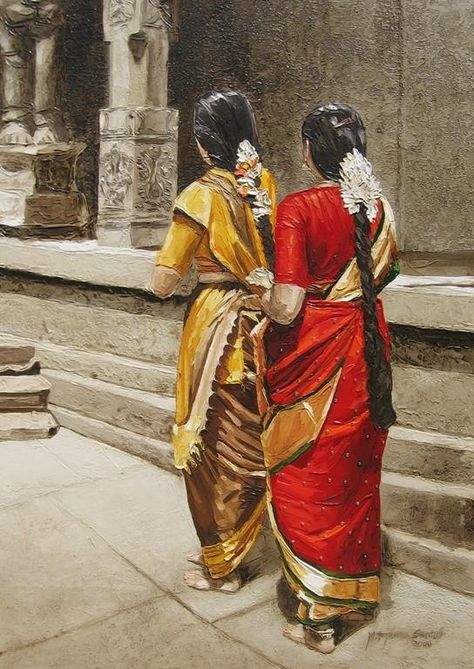 Indian Historical Paintings, Madurai Aesthetic, John Fernandes, Madurai Temple, South Indian Paintings, Ravivarma Paintings, Temple Wallpaper, Indian Drawing, Historical Sculptures