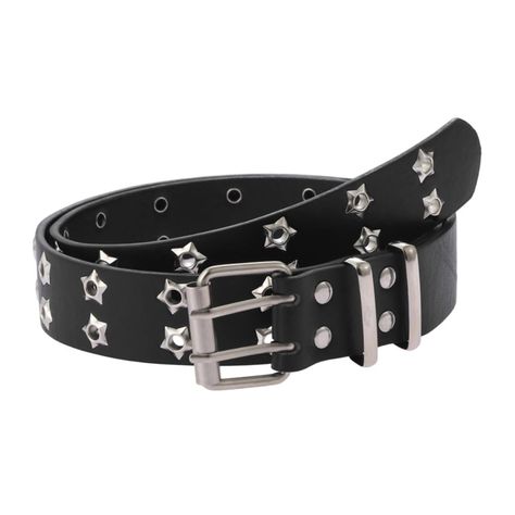 PRICES MAY VARY. Add a touch of Fairy Grunge to your outfit with this Y2K Women Star Punk Goth Belt. Made from high-quality leather, it is durable and long-lasting. The punk-style buckle and grommet waist design make it an essential grunge accessory. Fairycore aesthetic and star details give it a touch of uniqueness. Comes in the perfect length of 44 inches, making it ideal for all waist sizes. Add a touch of Fairy Grunge to your outfit with this Y2K Women Star Punk Goth Belt. Belts Y2k, Aesthetic Belt, Goth Belt, Grunge Accessories, Y2k Women, Y2k Accessories, Star Eyes, Leather Jeans, Casual Belt