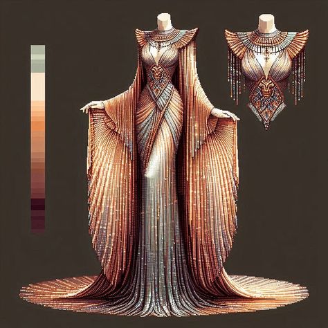 Ancient Egypt Inspired Fashion, Egyptian Aesthetic Ancient Egypt, Egyptian Gown, Egyptian Goddess Dress, Egyptian Style Dress, Ancient Egyptian Dress, Egyptian Inspired Fashion, Ancient Egyptian Fashion, Egypt Dress