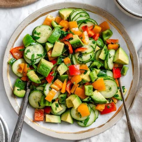 Plant Based On A Budget, Tofu Sushi, French Potato Salad, Bell Pepper Salad, Cucumber Dill Salad, Ginger Salad Dressings, French Potatoes, Vegan Coleslaw, Pepper Salad