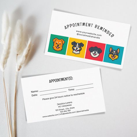 Pet Services, Cute Pet, Service Animal, Pet Grooming, Pet Care, Business Card, Business Cards, Cute Animals, Created By