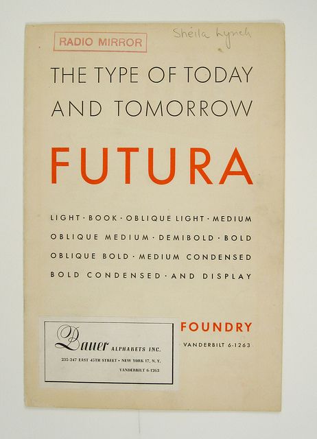 1930's Futura specimen booklet by the Herb Lubalin Study Center Typographie Logo, Funny Commercial Ads, Products Aesthetic, Herb Lubalin, Type Specimen, Font Shop, Modern Typeface, Graphic Design Collection, City Office