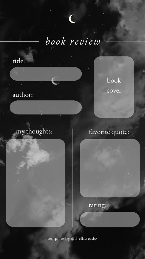 Black galaxy aesthetic book review template for Instagram Bookish Instagram Posts, Black Galaxy Aesthetic, Book Template Aesthetic, Book Review Template Instagram, Aesthetic Book Review, Booktok Ideas, Reviews Template Instagram, English Portfolio, Dark Template