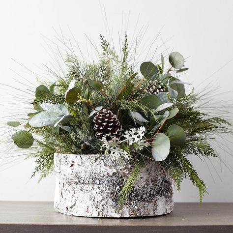 Winter Wedding Decor, Pinecone Centerpiece, Winter Floral Arrangements, Winter Arrangements, Winter Centerpieces, Winter Greenery, Christmas Flower Arrangements, Winter Wedding Decorations, Christmas Floral Arrangements