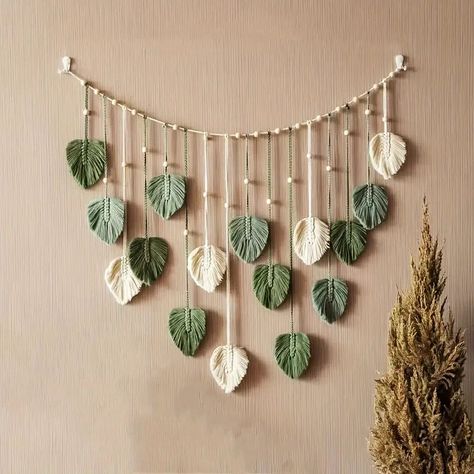 Beautiful Room Decoration Leaf Hanging Wall Modern Macrame - Temu Macrame Feather Wall Hanging, Apartment Wall Decor, Feather Wall Hanging, Macrame Tapestry, Feather Wall Art, Beautiful Room, Bohemian Wall Decor, Organic Decor, Tapestry Wall Art