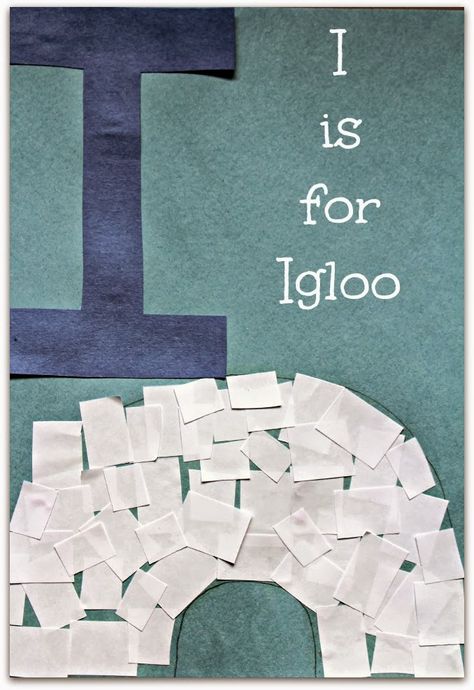 Letter I Craft For Preschoolers, I Is For Igloo, Igloo Craft, Letter I Activities, Letter I Crafts, Preschool Letter Crafts, Alphabet Crafts Preschool, Abc Crafts, Alphabet Letter Crafts