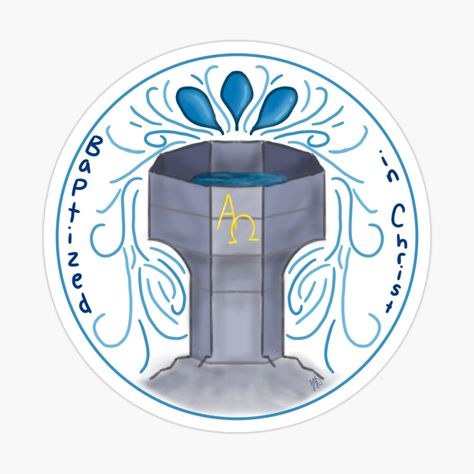 Get my art printed on awesome products. Support me at Redbubble #RBandME: https://www.redbubble.com/i/sticker/Baptized-in-Christ-Baptismal-Font-Design-by-smartkatze1/150033708.EJUG5?asc=u Baptismal Font, Design Sticker, Font Design, Fonts Design, Sticker Design, Mouse Pad, My Art, Vinyl Sticker, Awesome Products