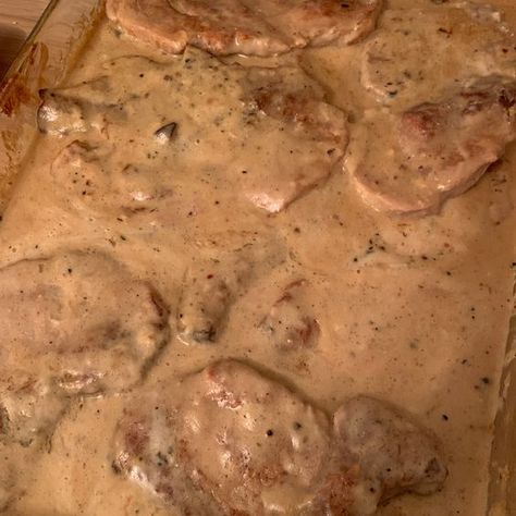 Smothered Pork Chops in the Oven Oven Smothered Pork Chops, Boneless Pork Chops Oven, Smothered Baked Pork Chops, Pork Steak Oven, Mushroom Soup Pork Chops, Pork Chops In The Oven, Baked Boneless Pork Chops, Oven Pork Chops, Gravy For Mashed Potatoes