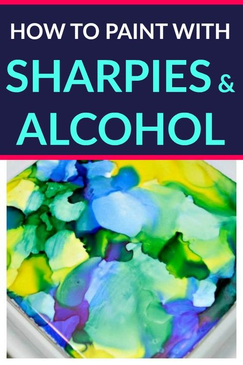 Sharpies And Alcohol, Sharpie Alcohol, Sharpie Crafts, Creeper Minecraft, Painted Tiles, Alcohol Ink Crafts, Ink Crafts, Wine Bottle Diy Crafts, Sharpie Art