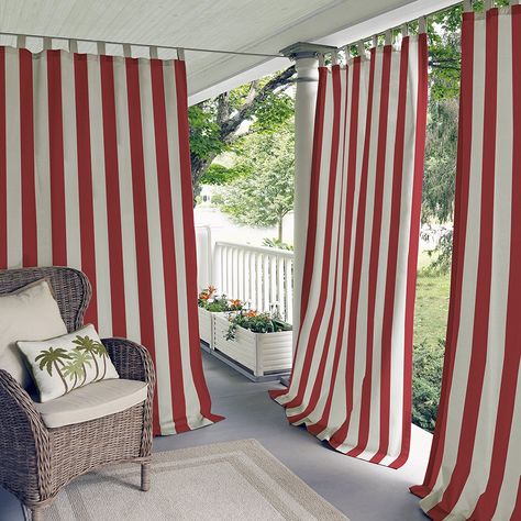 Roundup of outdoor curtains for pergola. Outdoor Panels, Patio Curtains, Striped Curtains, Patio Gazebo, Decor Pillows, Darkening Curtains, Drapery Panels, Outdoor Curtains, Patio Spaces