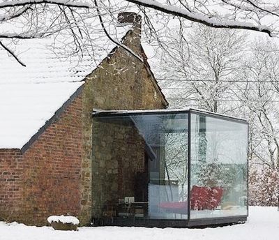 Anbau Glaskubus Glass Box Extension, Small Sunroom, Glass Extension, Sunroom Designs, Glass Room, House Blend, Glass Box, Malmo, Glass Boxes