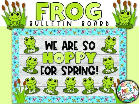 PreKPerfection - Etsy April Bulletin Board Ideas For Work, April Board Ideas, March Bulletin Board Ideas Preschool, Spring Bulletin Board Ideas For Preschool, Spring Time Bulletin Board Ideas, April Bulletin Board Ideas, Spring Bulletin Boards Preschool, March Bulletin Board Ideas, Frog Bulletin Boards