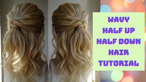 Half Updo Tutorial, Half Up Hair Do, Half Up Half Down Hair Tutorial, Wavy Updo, Half Up Hairstyle, Hairstyles Casual, Half Up Half Down Hairstyle, Half Up Wedding, Down Hairstyle